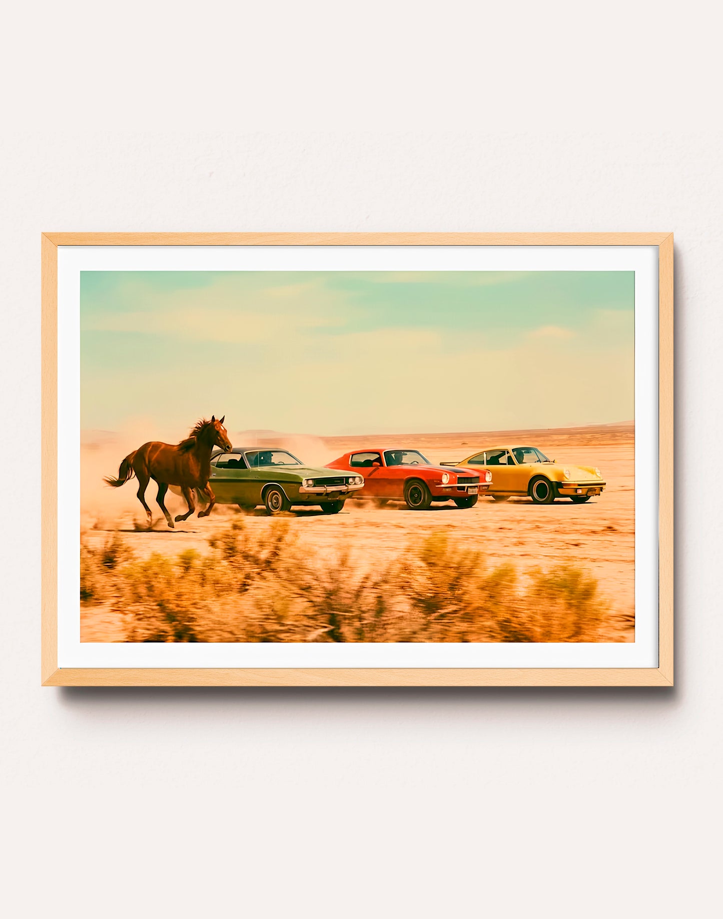 CARRERA AUTOS Y CABALLO
