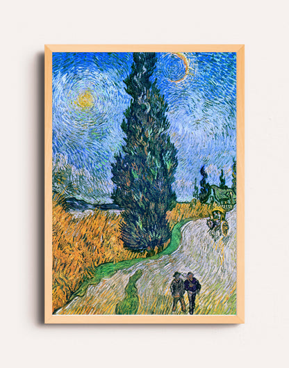 COUNTRY ROAD IN PROVENCE BY NIGHT