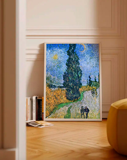 COUNTRY ROAD IN PROVENCE BY NIGHT